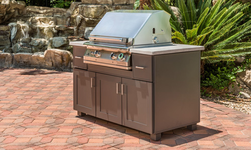 Natural gas outlet outdoor grills